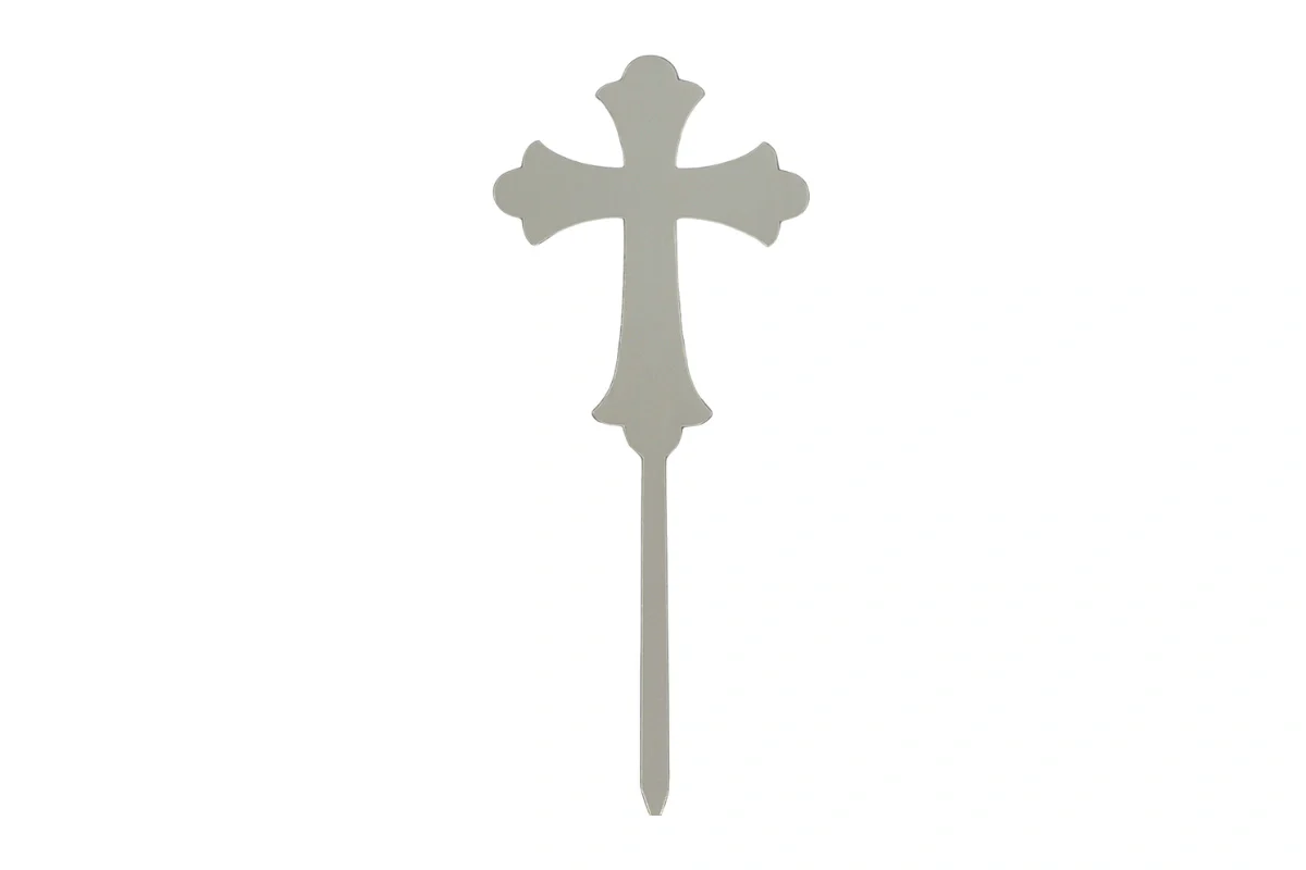 Silver Cross - Cake Topper - Mirror - Iconic Cake Art - Image 3