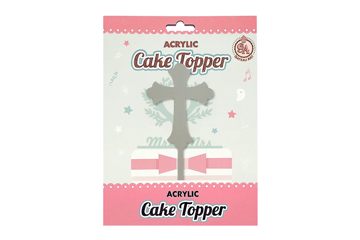 Silver Cross - Cake Topper - Mirror - Iconic Cake Art - Image 4