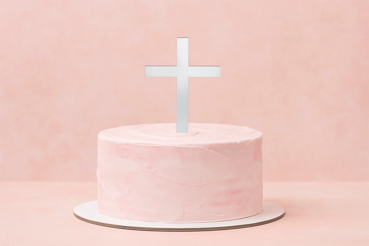 Silver Cross Topper - Iconic Cake Art - Image 2