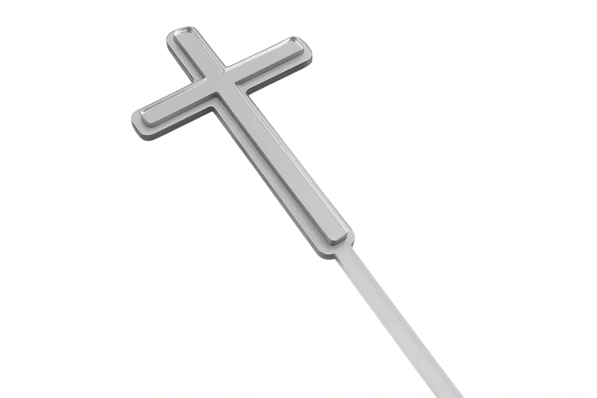 Silver Cross Topper - Iconic Cake Art - Image 3