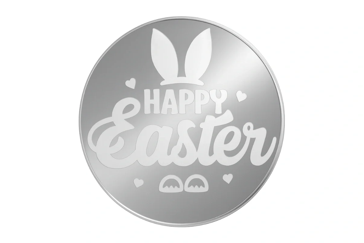 Silver Easter Toppers (6 Pack) - Iconic Cake Art - Image 3
