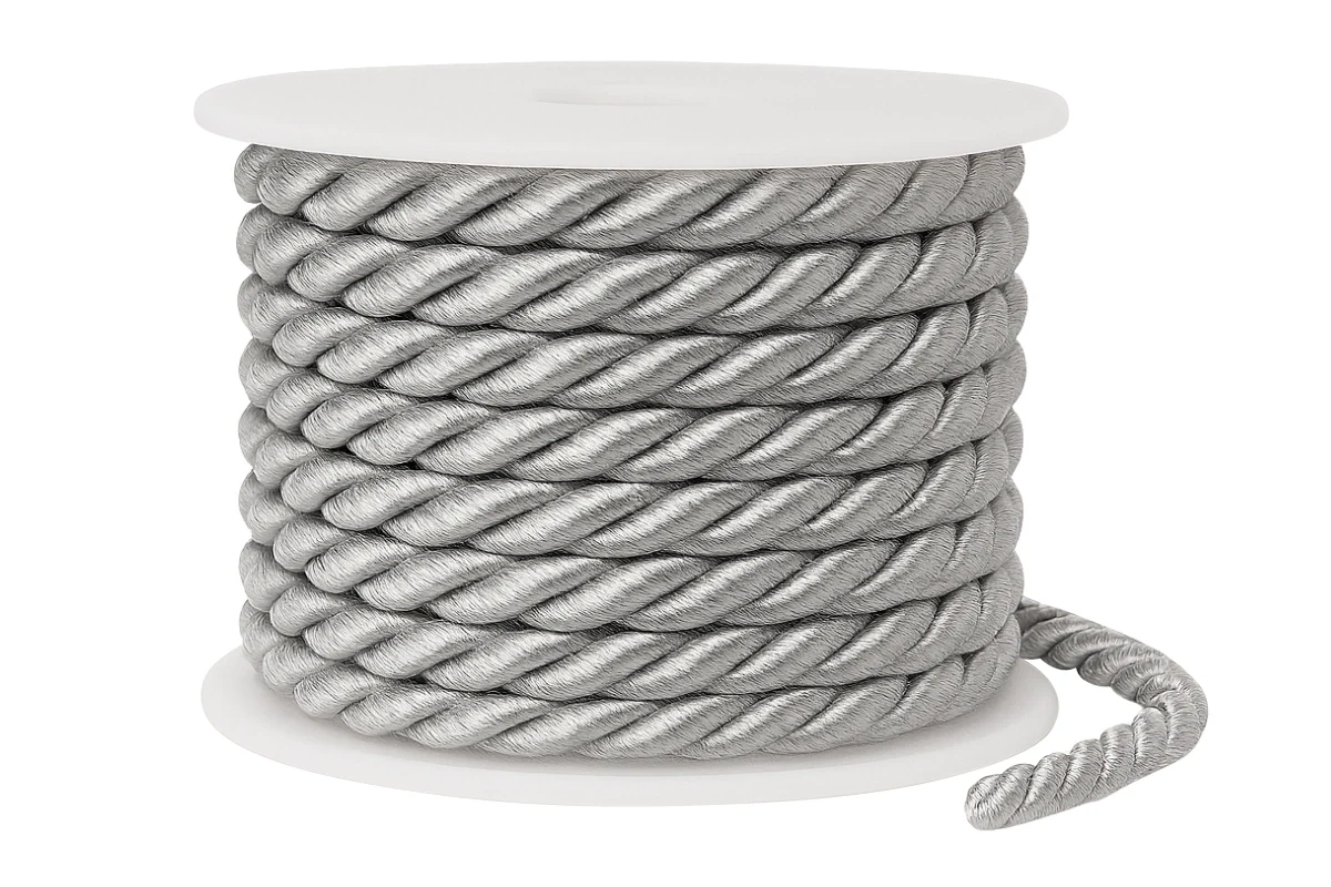 Silver Rope Cushion Cord 8mm - My Dream Cake