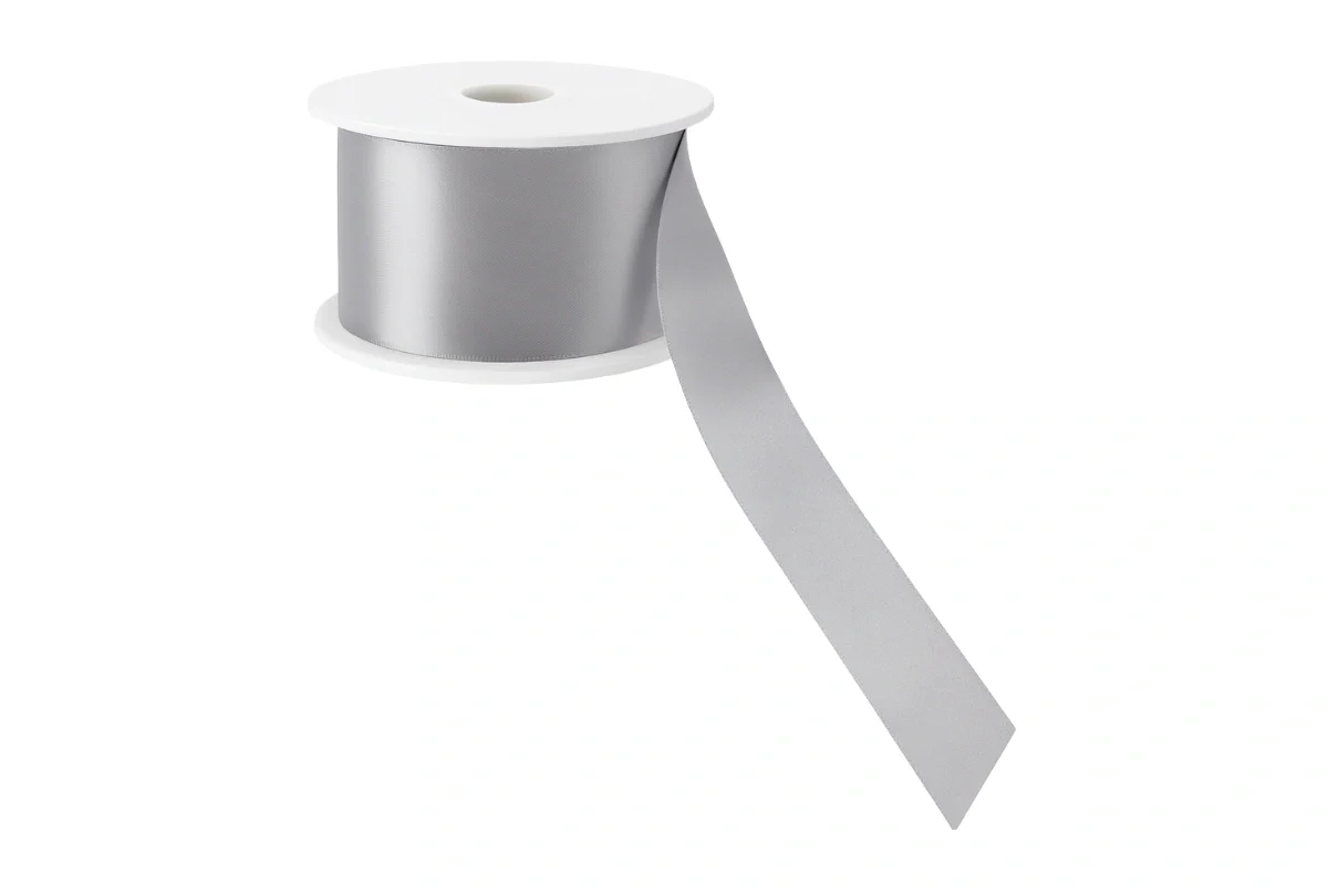 Silver Satin Ribbon Double Sided 22mm - My Dream Cake