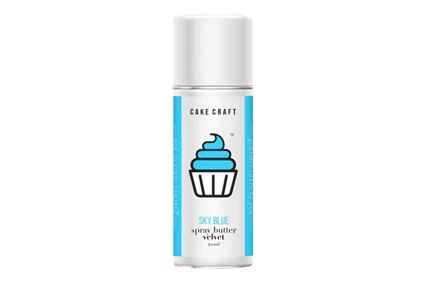 Sky Blue Spray Butter Velvet - Cake Craft 400ml - BSC