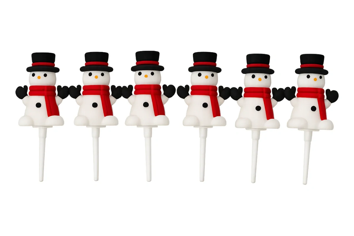 Snowman Toppers (6 Pack) - Iconic Cake Art - Image 4
