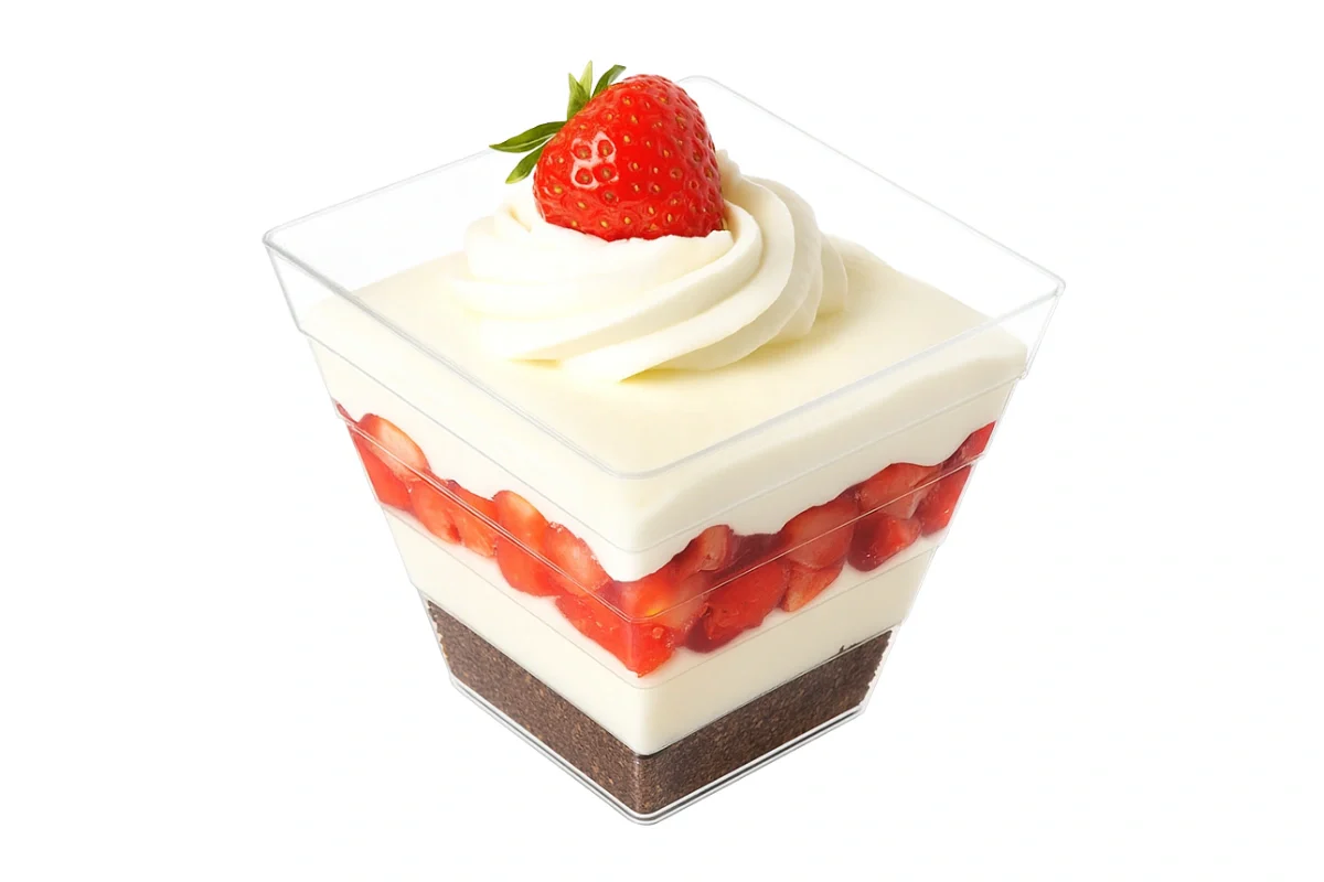 Square Mini Dessert Cup 60ml (10 Pack) - Iconic Cake Art - Image 2