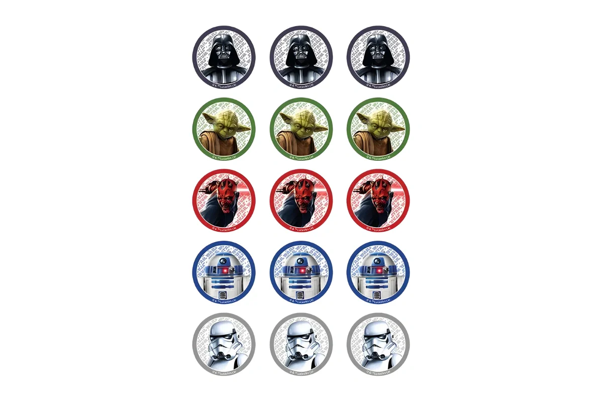 Star Wars Cupcake Image Sheet 2 Inch (15 Per ) - BSC - Image 2
