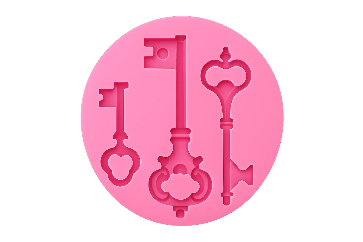 Steampunk Keys Silicone Mould - Iconic Cake Art - Image 2