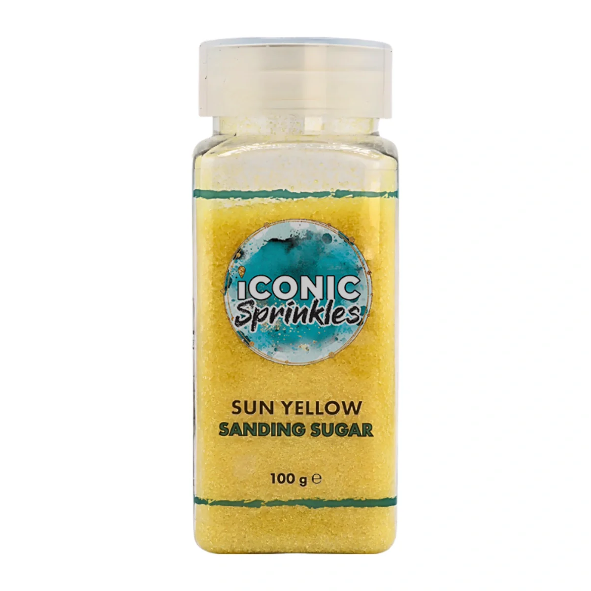 Sun Yellow Sanding Sugar 100g - Iconic Sprinkles - Image 2
