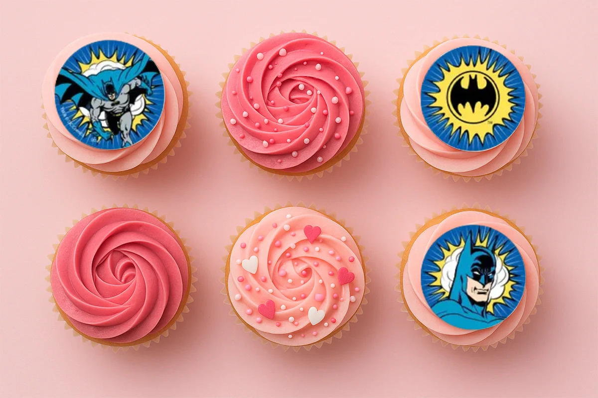 Superman Cupcake Image Sheet 2 Inch (15 Per ) - BSC - Image 2