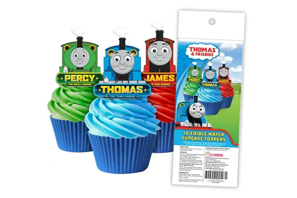 Thomas the Tank Engine - Edible Wafer Cupcake Toppers (16 Pack) - BSC