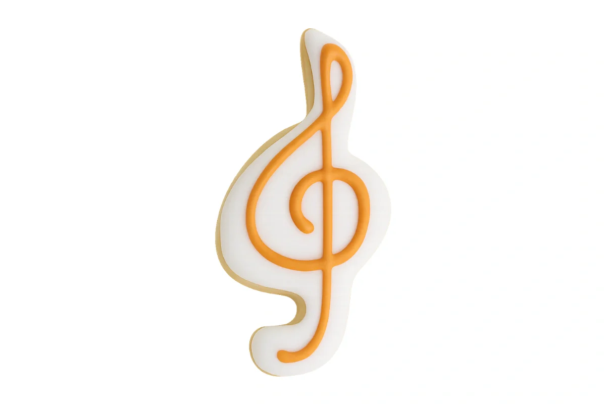 Treble Clef Musical Cookie Cutter 7.2cm - Iconic Cake Art - Image 2