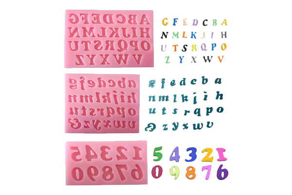 Upper and Lowercase Letters and Numbers Mould - Silicone - Iconic Cake Art - Image 2