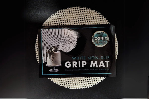 White Circle Non-Slip Grip Mat 30cm (2 Pack) - Iconic Cake Art - Image 2