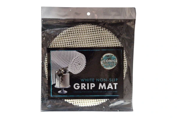 White Circle Non-Slip Grip Mat 30cm (2 Pack) - Iconic Cake Art - Image 4