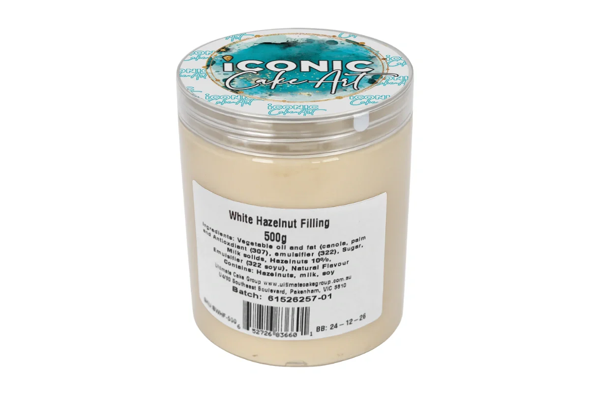 White Hazelnut Spread Filling 500g - Iconic Cake Art - Image 3