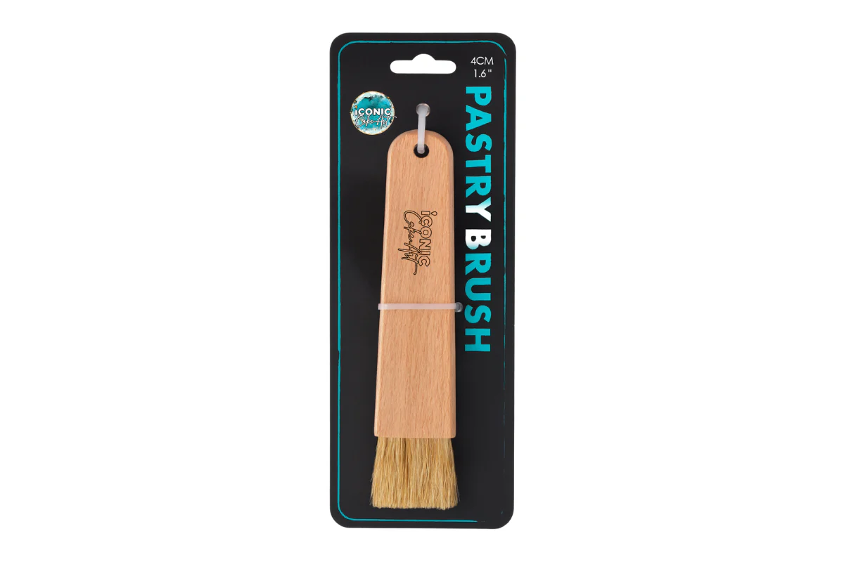 White Natural Bristle Pastry Brush - Iconic Cake Art - Image 3