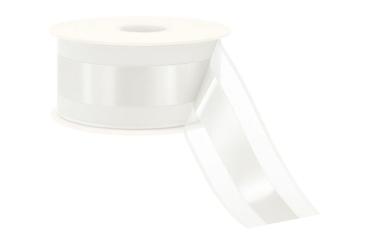 White Organdina Satin Stripes 38mm - My Dream Cake