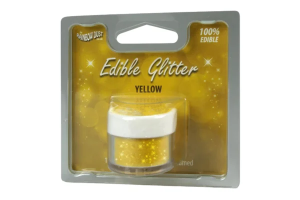 Yellow Glitter Cake Decorating - Rainbow Dust - Image 2