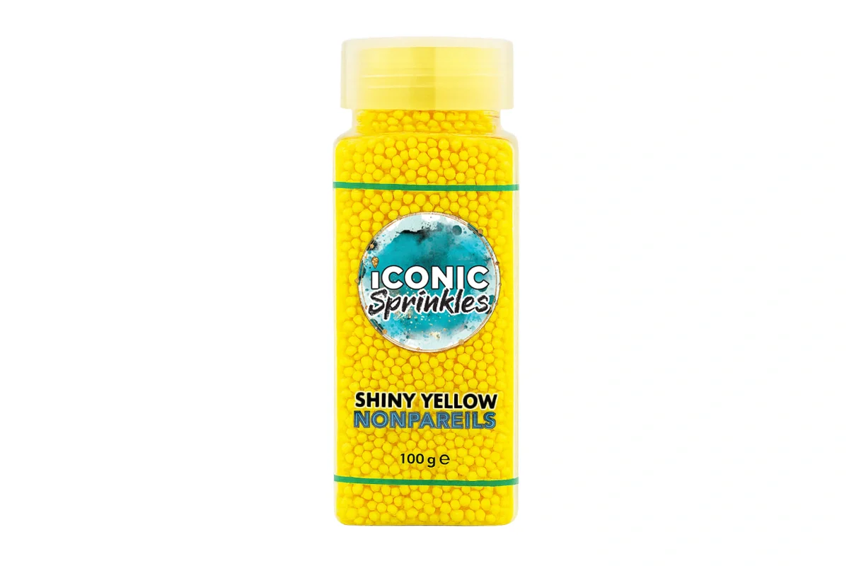 Yellow Shiny Nonpareils 100g - Iconic Sprinkles - Image 2