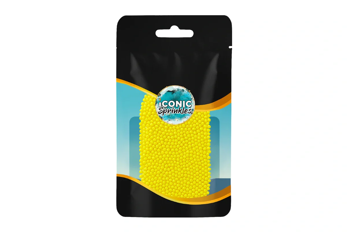 Yellow Shiny Nonpareils 30g - Iconic Sprinkles - Image 2